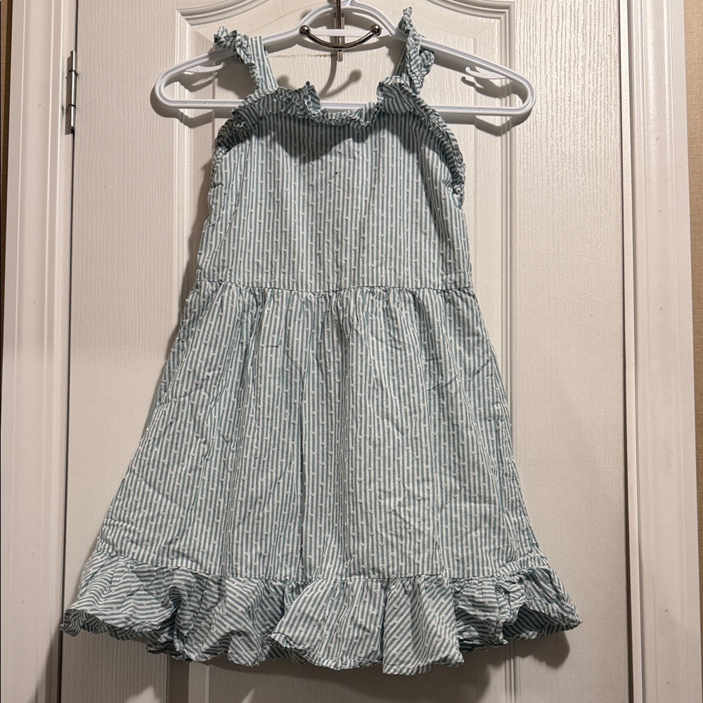Janie and Jack Blue and White Striped Dress